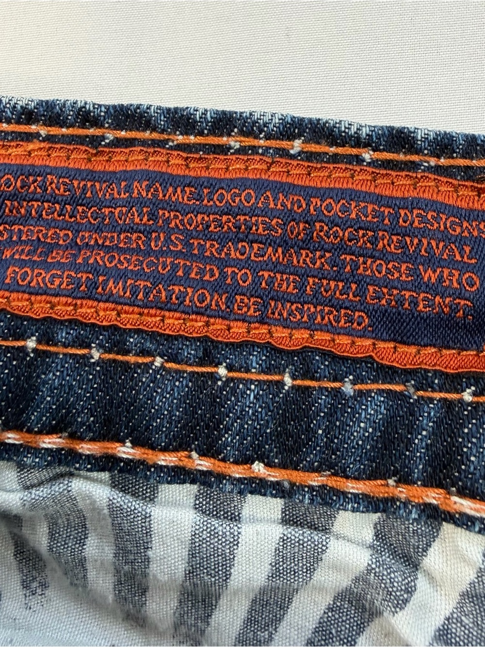 Rock Revival Mason Jeans Sz 33 Blue Distressed Bootcut Denim Y2K Grunge Festival - Picture 13 of 13